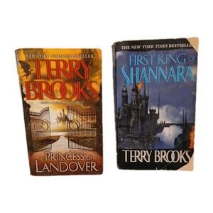 2 Terry Brooks A Princess of Landover & First King of Shannara Paperback (Two)